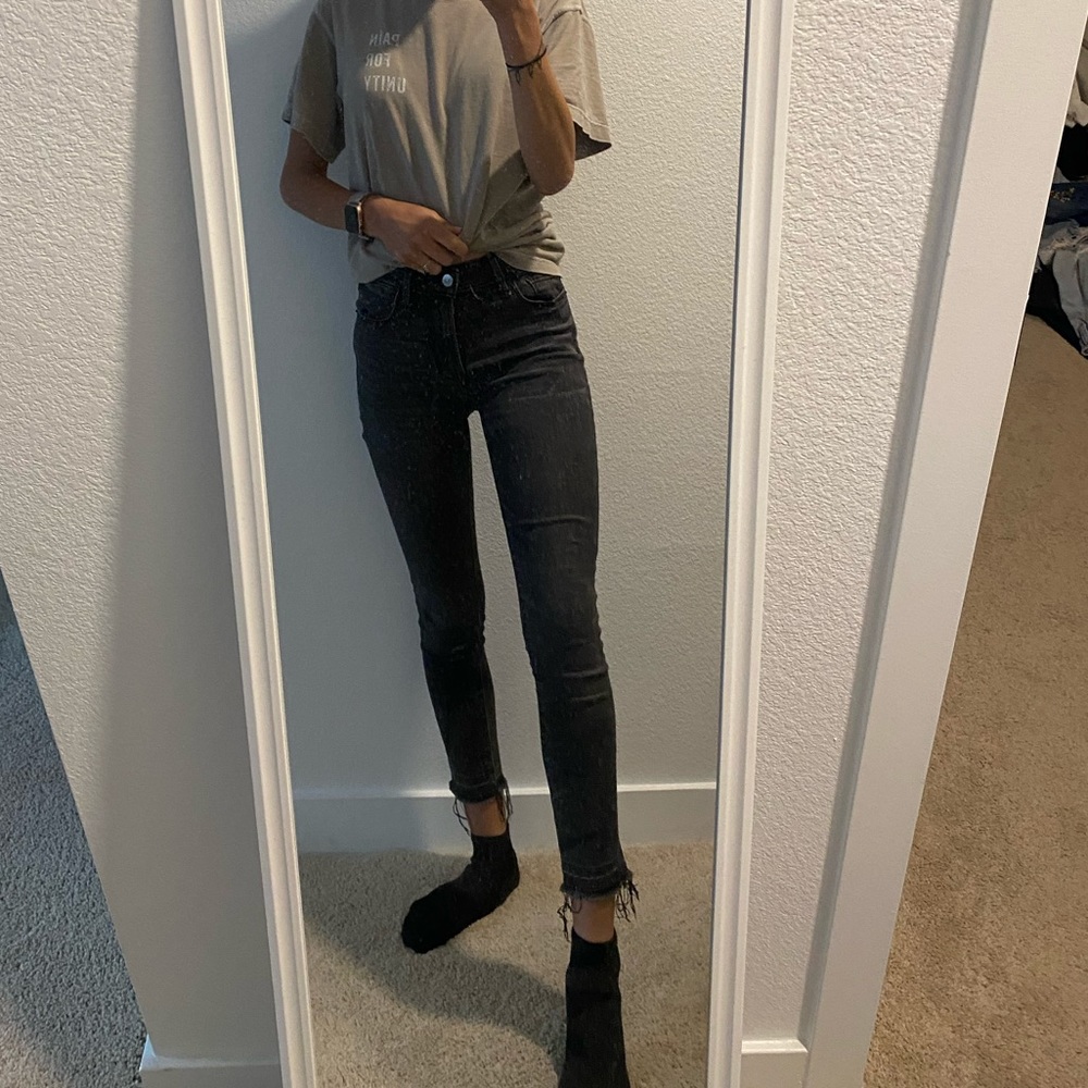 Black denim jeans